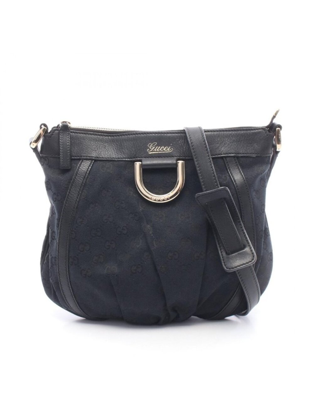 Gucci Shoulder Bag Abbey GG Canvas Black